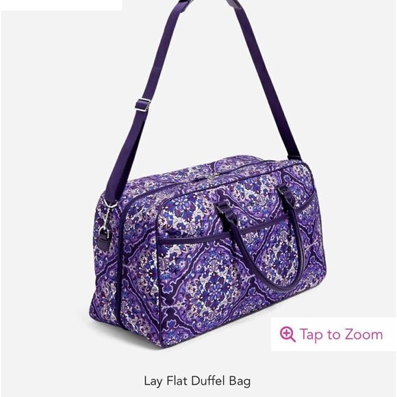 Vera Bradley Lay Flat Duffel Bag in Regal Rosette NWT - Picture 2 of 6